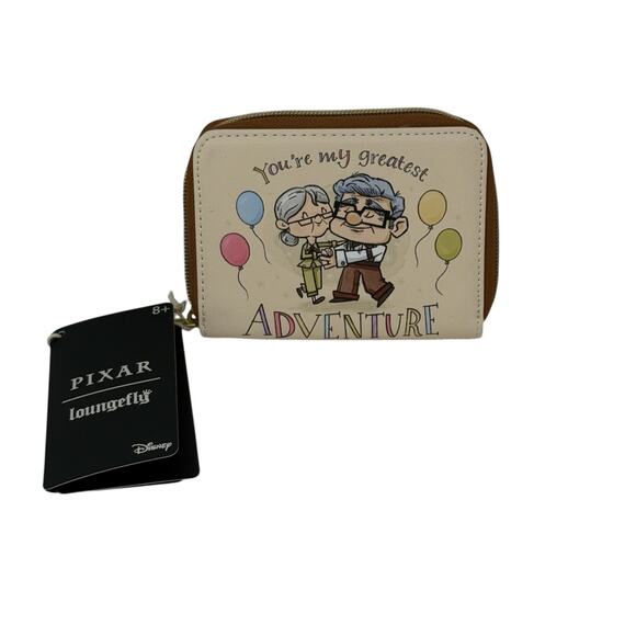 Loungefly Disney Pixar Up Greatest Adventure Carl And Ellie Mini Zipper Wallet - Picture 1 of 12